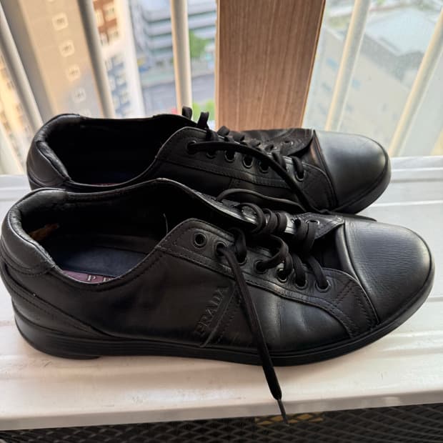 프라다 (프라다스포츠) 레더 컵솔 스니커즈