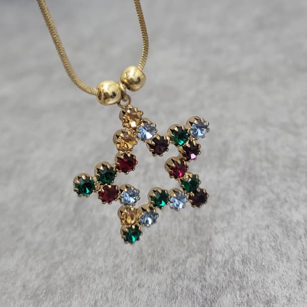 빈티지 별목걸이