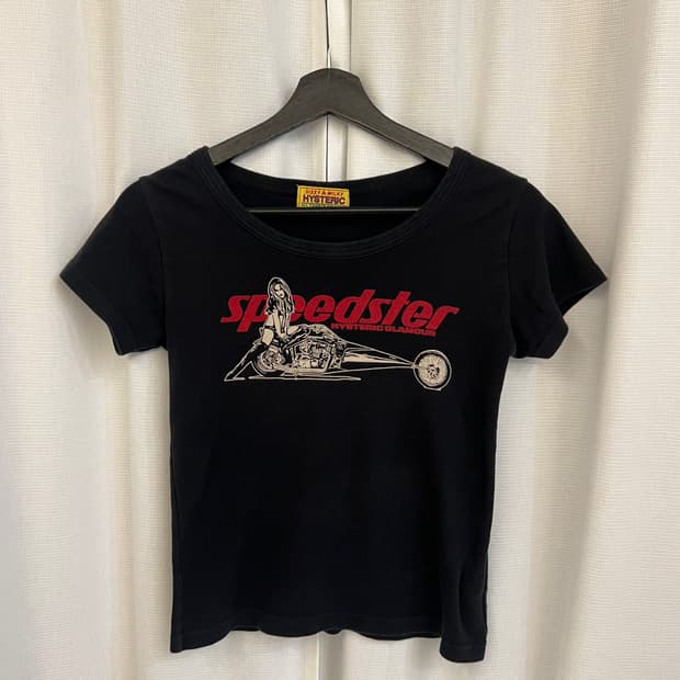 히스테릭글래머 스피드스터 반팔 블랙