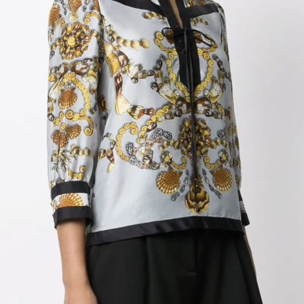 GUCCI 08/SS 구찌 시셀스 프린트 블라우스(실크)해외발송