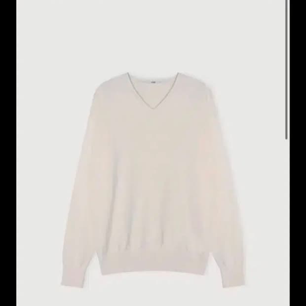에토스 다이에나 니트 아이보리 ethos DIANA V-NECK KNIT