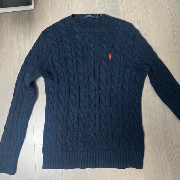 폴로 꽈배기 니트