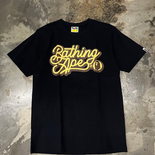 새상품 베이프 로고 블랙 S / M