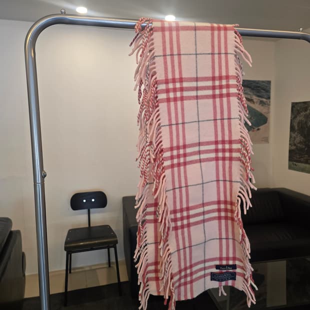 캐시미어 체크머플러