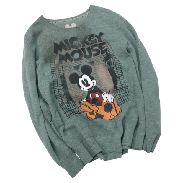 Disney 빈티지 미키 마우스 프린팅 맨투맨 (L)