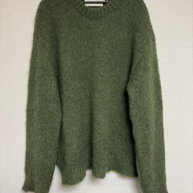 STU 모헤어 니트 그린 L