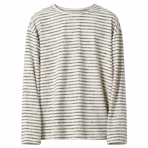 밈더워브로드 소프트 테리 스트라이프 롱슬리브