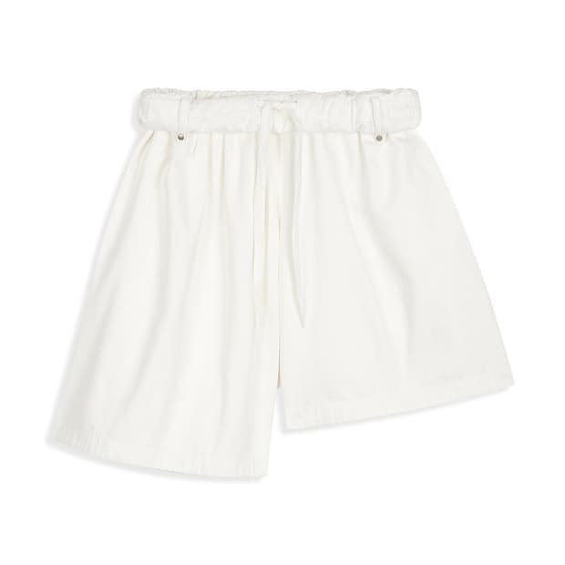ROLLED WAIST SKORT, WHITE