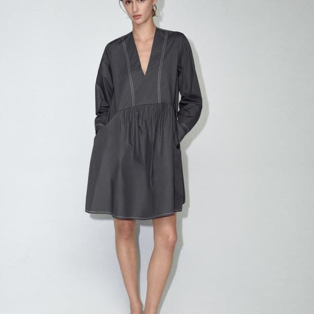 자라 스티치 미니 드레스 원피스