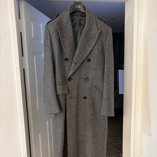 톰포드 밀리터리 헤링본 피크드 코트 / 2xl 110 54