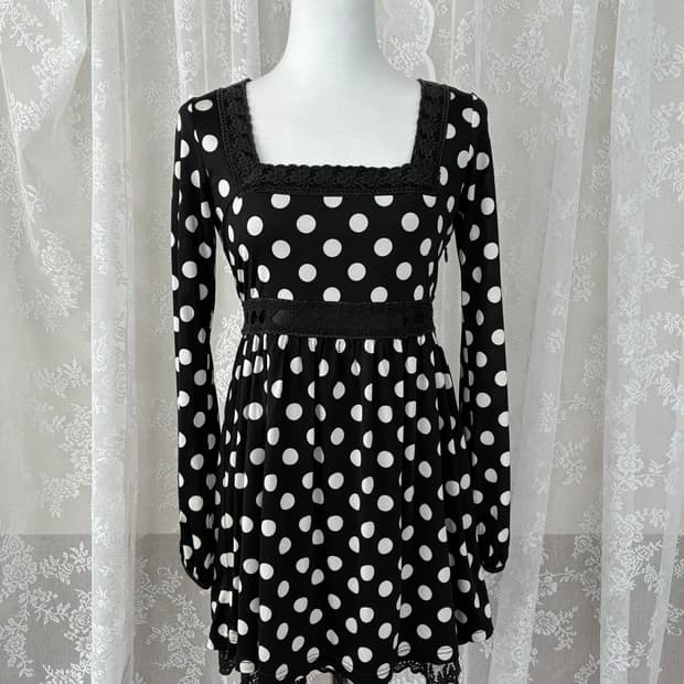 S) 세실맥비 Cecil McBee 히메갸루 도트 미니 원피스