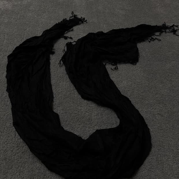 Vintage v-kei punk mood silky scarf