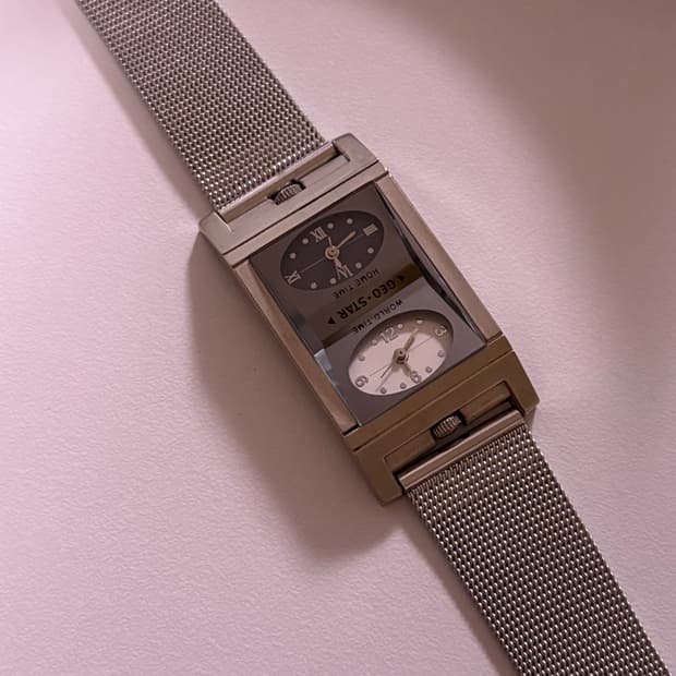 올드올즈 투다이얼 시계 - 매트그레이