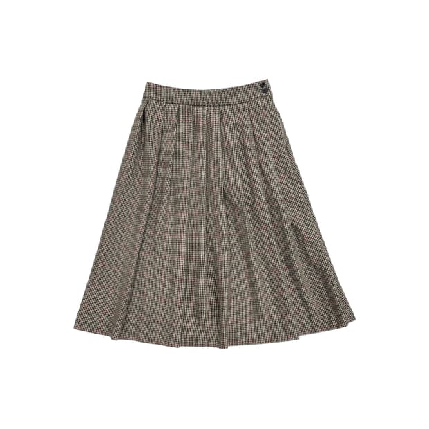BEAMS BOY Check long skirt