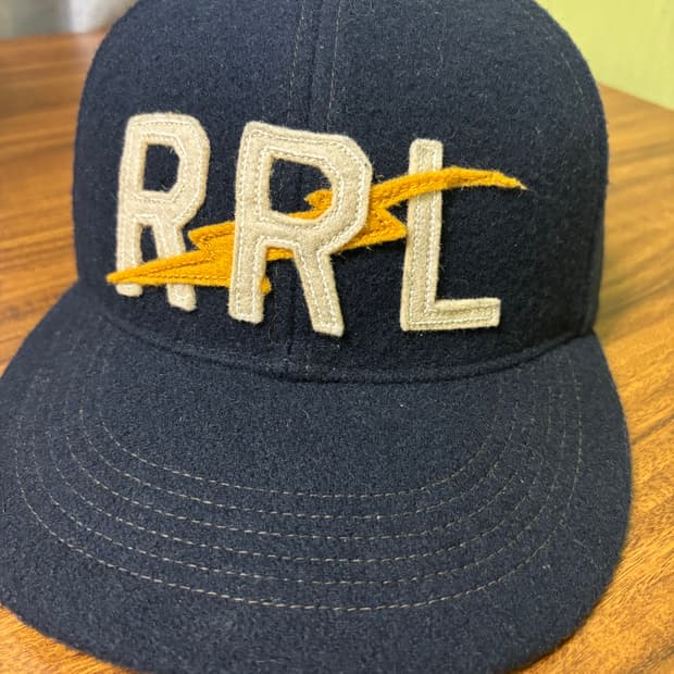 더블알엘 아플리케 울 블렌드 펠트 볼캡 모자