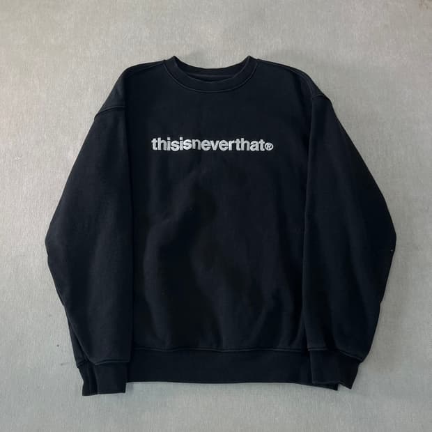 100 디스이즈네버댓 자수로고 맨투맨 