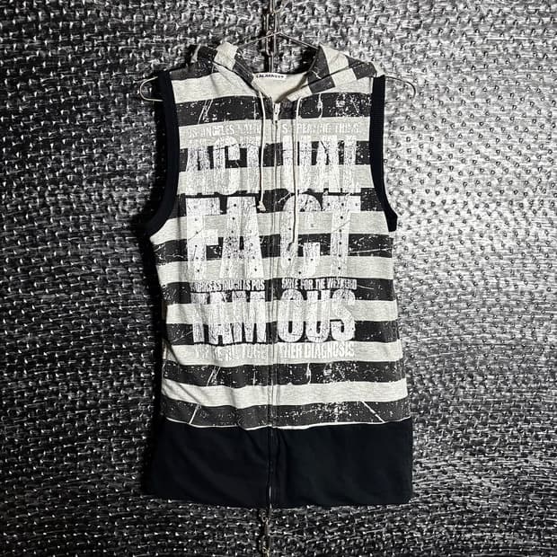 Lalatasty 스트라이프 슬리브리스