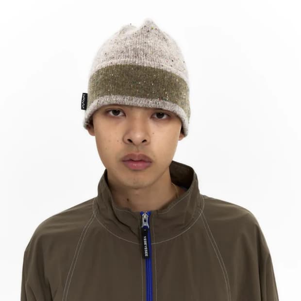 yeseyesee Block Neps Beanie Beige