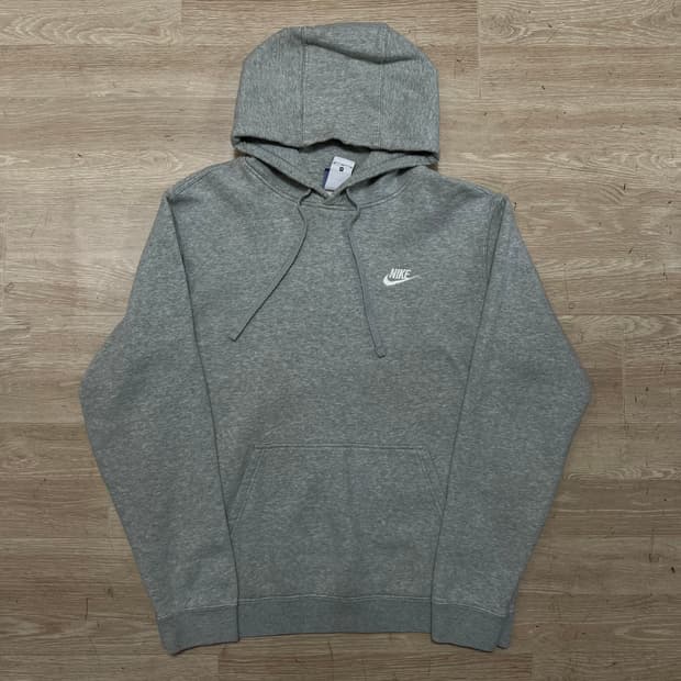 나이키 스우시 로고 기모 후드티 [그레이] M/95