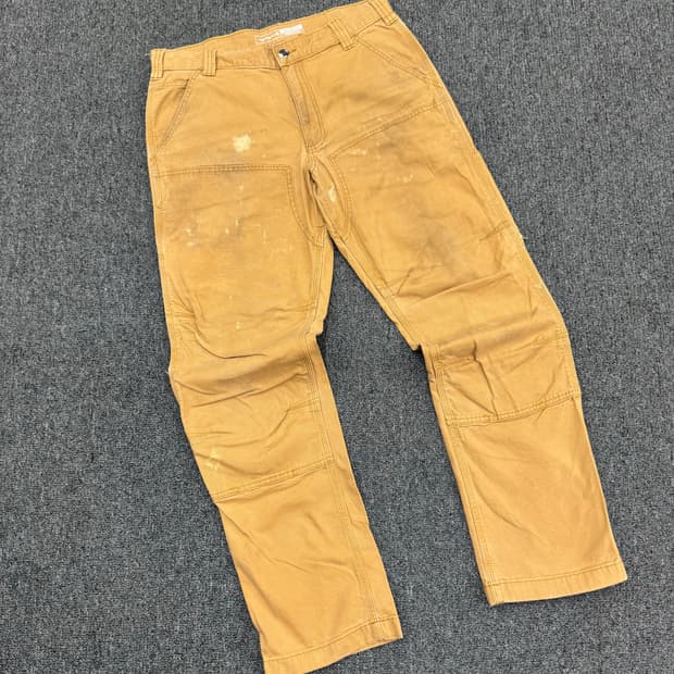 칼하트 빈티지 베이지 더블니 워크팬츠