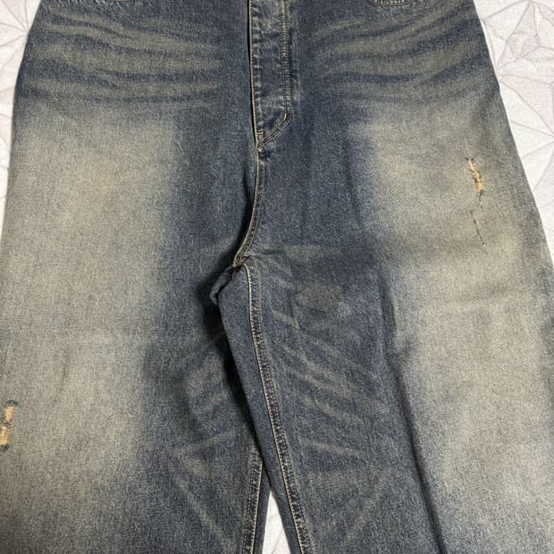 언더마이카 이에크 디스트레스드 와이드 진 2 사이즈