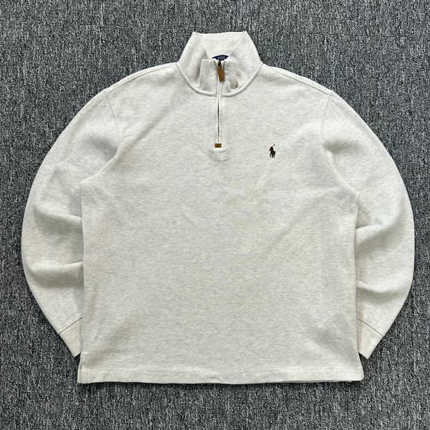 폴로 랄프로렌 오트밀 멀티포니 하프집업 L