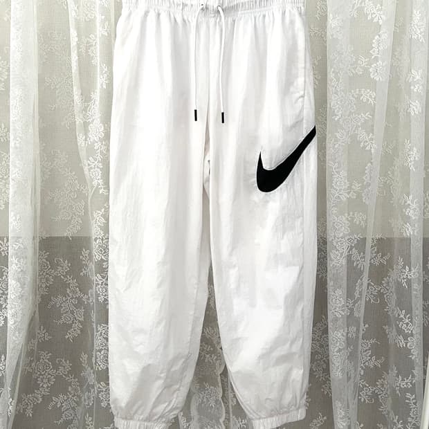 M)나이키 우먼스 빅스우시 화이트 조거팬츠 에센셜 미드라이즈 팬츠