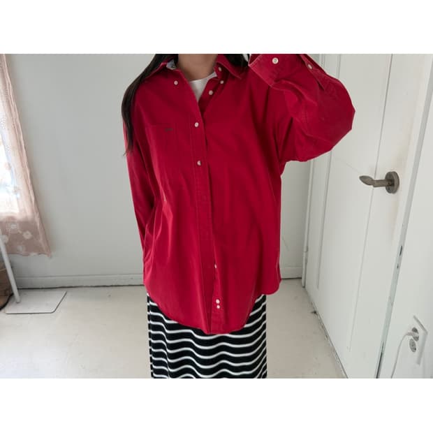 일본빈티지 타미 코튼 빅셔츠