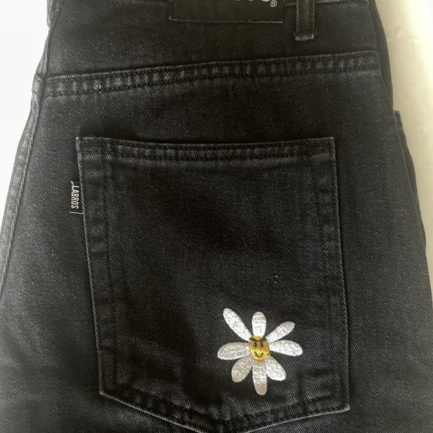 라브로스 데님 블랙 팬츠