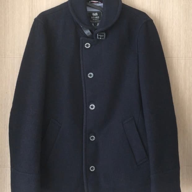 Beams heart navy strap coat