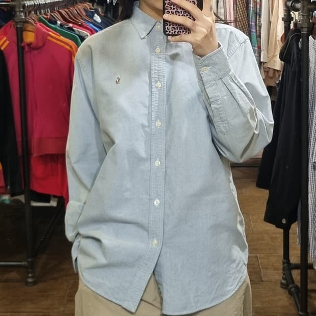 [Hi] polo 폴로 긴팔셔츠 스카이블루