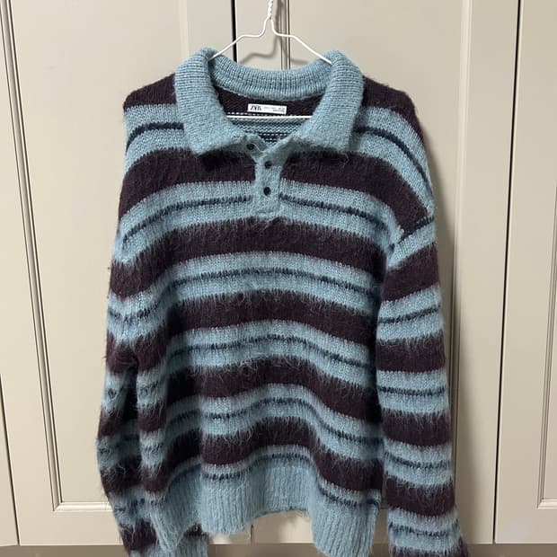 자라 스트라이프 니트 L