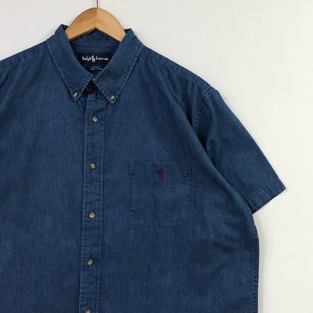 XL 폴로 데님 셔츠