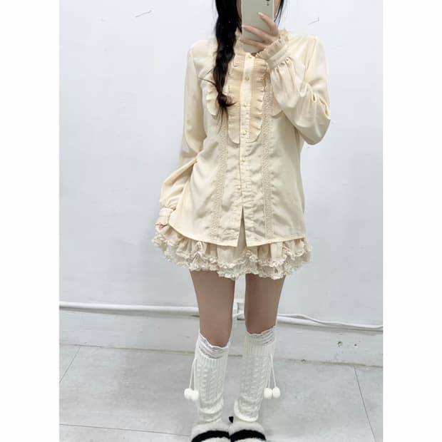 [LELIC] 로걀 공겜여주 레이스 코리락쿠마 블라우스