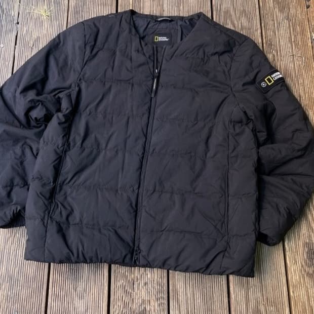 내셔널지오그래픽 오리털 덕다운 경량점퍼 경량패딩 105/XL