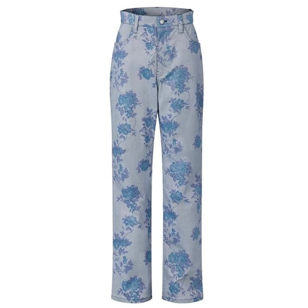 TEAK blue rose pants 티크 팬츠