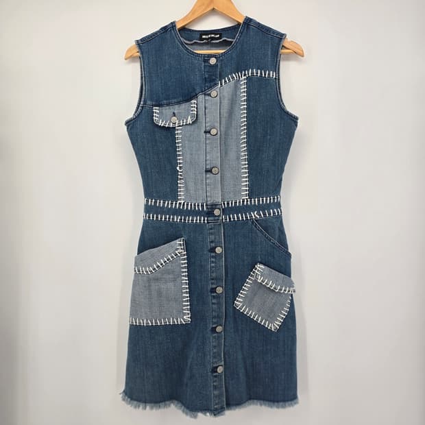 하우스오브홀랜드 데님 패치워크 원피스