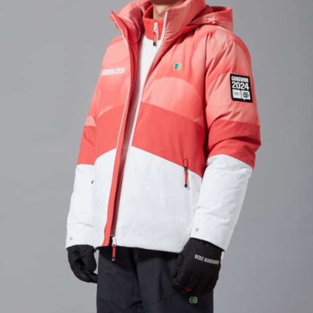 코오롱스포츠 2024올림픽  덕다운패딩 남성 100 (이상화싸인)