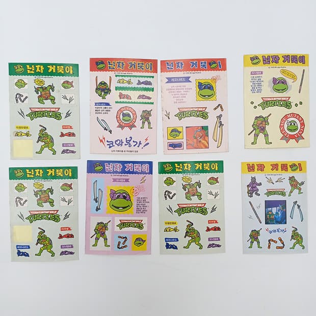 90년대 애니메이션 닌자거북이 캐릭터 다이어리 꾸미기 스티커 [고전문구]