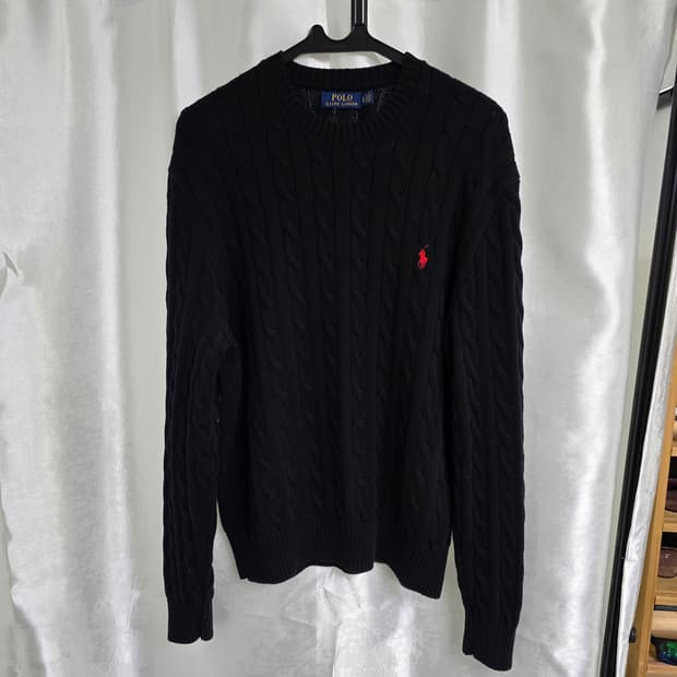 폴로랄프로렌 블랙 케이블 니트 (1455)