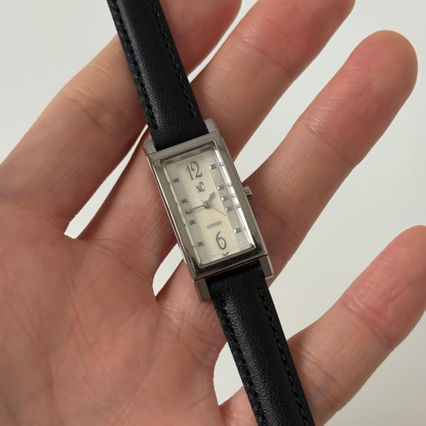 시티즌1980년도 빈티지 시계 xC 실버 탱크 쿼츠 여성