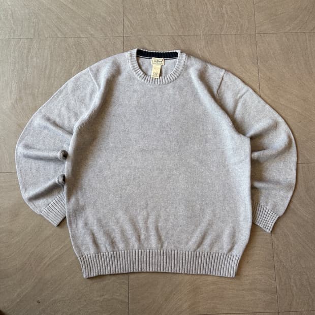 L.L.bean 엘엘빈 그레이 해비 코튼 니트 