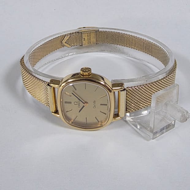 오메가 시계 빈티지 OMEGE 드빌 금장 수동 올제치 여성용 26미리