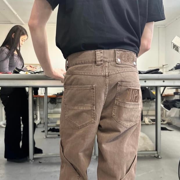 플라스틱프로덕트 카프팬츠 브라운 L