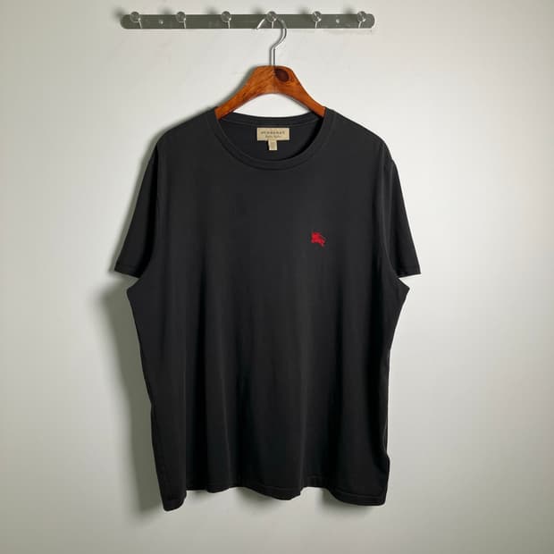 BURBERRY 버버리 로고 블랙 반팔 티셔츠 2XL