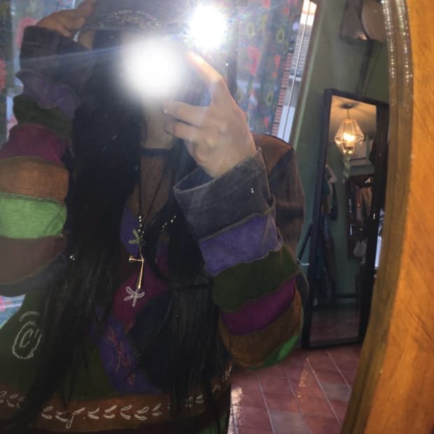 패치워크 롱 슬리브