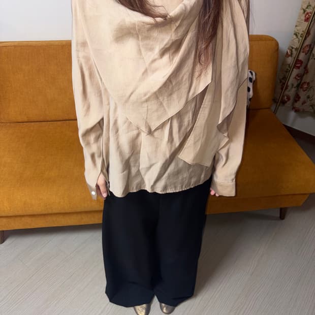 draped scarf blouse