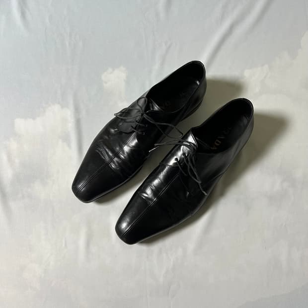 Prada classic semi square toe derby