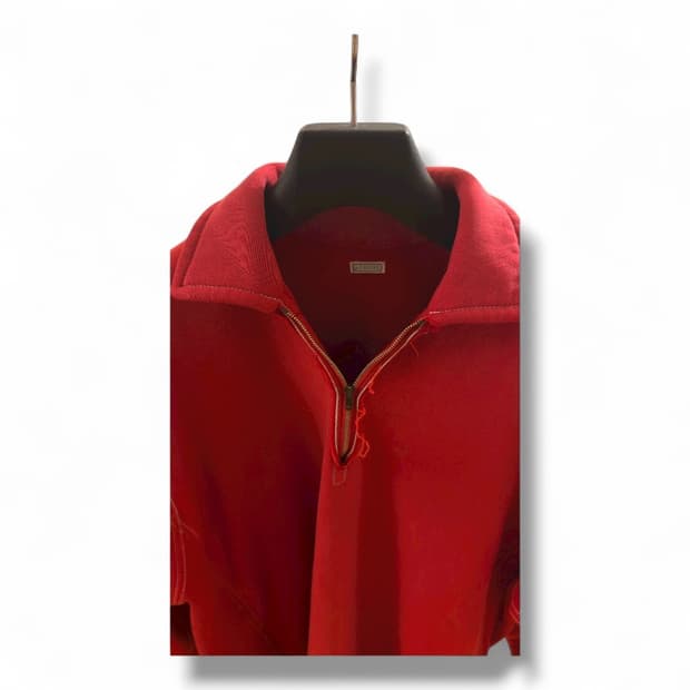 23AW a.presse 빈티지 하프집업 레드 3size