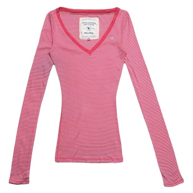 ABERCROMBIE & FITCH y2k 브이넥 롱슬리브 S
